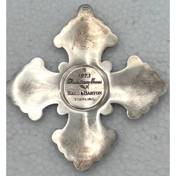 Sterling Silver Christmas Cross Ornament '73 Reed & Barton Pendant 17.6g Maltese - Picture 4 of 8